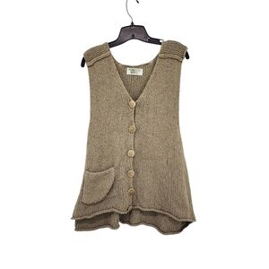Sue Knits Women's Vintage Button Front Vest Waistcoat